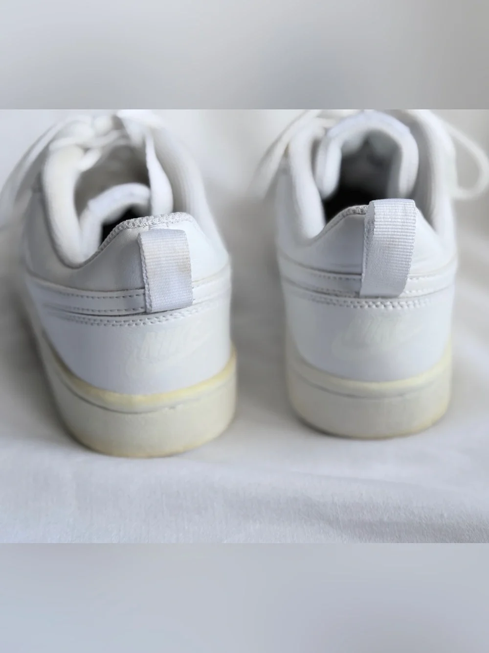 Nike Kids White Low-Top Sneakers with Ivory Sole